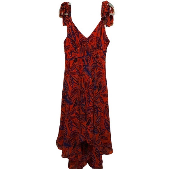 NWT Alexis Tropical Leaf Tie Strap Dress Small - Picture 6 of 10